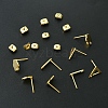 16Pcs 4 Styles 201 Stainless Steel Stud Earring Findings with Hole EJEW-FS0001-15-2