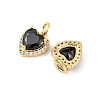 Brass Micro Pave Cubic Zirconia Charms KK-U043-14G-2