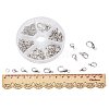 Zinc Alloy Plated Mixed Sizes Lobster Clasps and Iron Jump Rings Jewelry Findings In One Box for Craft PALLOY-PH0001-01-3
