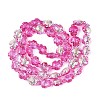Electroplate Transparent Glass Beads Strands EGLA-N055-04A-05-2
