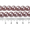 Baking Painted Pearlized Glass Pearl Round Bead Strands PEAR-H019-02C-03-5