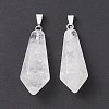 Natural Quartz Crystal Pointed Pendants G-I314-02P-20-2