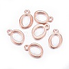 Rose Gold Plated Alloy Letter Pendants X-PALLOY-J718-01RG-O-2