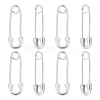 ARRICRAFT 4 Pair Sterling Silver Safety Pin Shape Dangle Hoop Earrings for Men Women STER-AR0001-01-1