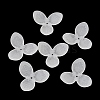3-Petal Frosted Acrylic Bead Caps SACR-F016-01B-1
