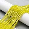Opaque Solid Color Electroplate Glass Beads Strands LS-GLAA-F029-P4mm-C05-4