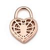 Brass Micro Pave Cubic Zirconia Pendants ZIRC-F062-04RG-3