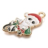 Christmas Theme Alloy Enamel Pendants ENAM-Q508-02E-2