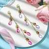 2Pcs 2 Colors Glass Beaded Pendant Decorations HJEW-JM02819-1