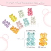 160Pcs 8 Colors Transparent Resin Beads RESI-CJ0002-42-2