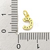 Letter Brass Micro Pave Clear Cubic Zirconia Pendants KK-K354-06G-C-3