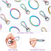   10Pcs Rainbow Color Alloy Swivel Clasps FIND-PH0006-66-3