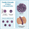 2 Strands 2 Colors Natural Amethyst Beads Strands G-TA0002-62-4