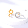 Elegant Circle Earrings with Water Diamond VB9244-1