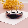 Miyuki Seed Braided Bead Bracelet BJEW-P269-05E-1