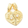 Brass Cubic Zirconia Hanger Pendants KK-E790-04G-5