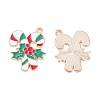 Christmas Alloy Enamel Pendants PALLOY-K007-08KCG-1