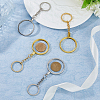 SUPERFINDINGS 4Pcs 2 Colors Alloy with Iron Keychain KEYC-FH0001-47-5