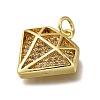Brass Micro Pave Cubic Zirconia Pendants ZIRC-I070-039G-2