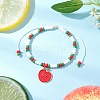 9Pcs Fruit Theme Alloy Enamel Charm Bracelets BJEW-MZ00206-4