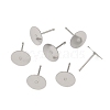 Tarnish Resistant 316 Surgical Stainless Steel Flat Round Blank Peg Stud Earring Settings X-STAS-R073-06A-5