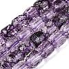 Transparent Crackle Glass Beads Strands GLAA-Q108-04A-06-1