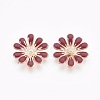 Golden Plated Alloy Enamel Cabochons ENAM-WH0005-A08-1