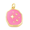 Real 18K Gold Plated Rack Plating Brass Enamel Pendants KK-M293-29G-02-1