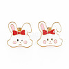 Rabbit with Bowknot Enamel Pin PALLOY-S132-298-1