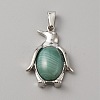 Natural Green Agate Pendants G-WH0021-58G-1