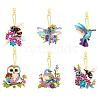 Animals Theme DIY Diamond Painting Pendants Keychain Kits ST-CJ0028-02-1