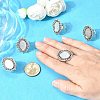 Vintage Adjustable Iron Finger Ring Components Alloy Cabochon Bezel Settings LS-X-PALLOY-Q300-09AS-NR-2