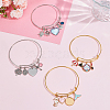 DIY Blank Dome Charm Bangle Making Kits BJEW-AB00023-4