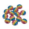 Rainbow Resin Cabochons X-CRES-Q197-49-1