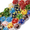 Handmade Millefiori Glass Beads Strands LAMP-D021-02A-1