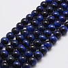 Natural Tiger Eye Bead Strands G-P230-08-B-10mm-1