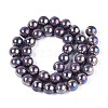 Electroplate Opaque Glass Beads Strands GLAA-T032-P10mm-AB15-2