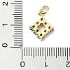 Brass Micro Pave Colorful Cubic Zirconia Pendant KK-H475-03G-3