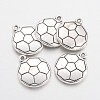 Tibetan Style Alloy FootBall/Soccer Ball Hobby Pendants X-TIBEP-S291-16-RS-1