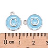 Platinum Plated Alloy Enamel Charms X-ENAM-S118-04C-P-3