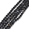 Natural Black Agate Beads Strands X-G-G391-6mm-01-1