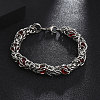 Non-Tarnish 201 Stainless Steel Rope Chain Bracelets BJEW-R313-08A-P-2