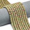 Natural Unakite Beads Strands G-P575-B25-6x1mm-1