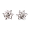 Acrylic Rhinestone Flower Flat Back Cabochons LS-RSB027-06-1