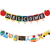 Welocome & School Supplies Paper Banners DIY-WH0453-42-1