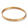 3Pcs Women's Simple Fashion PVD Vacuum Plating 304 Stainless Steel Stackable Buddhist Bangles BJEW-O182-11G-1