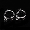 Anti-Tarnish Rhodium Plated 925 Sterling Silver Leverback Earring Findings STER-I017-087P-4