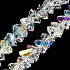 Electroplate Transparent Glass Beads Strands X-EGLA-P052-02A-AB01-1