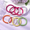 Acrylic Rondelle Beaded Stretch Bracelets Set BJEW-JB11020-02-5