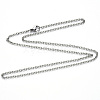 Non-Tarnish 304 Stainless Steel Cable Chain Necklace NJEW-S420-007B-P-3